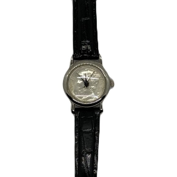 1943 Ladies Mercury Dime Dial Quartz Watch - Silver - Picture 3 of 8